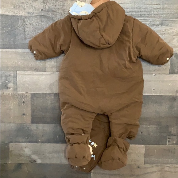 Adorable Brown Infant Snowsuit - Picture 4 of 5